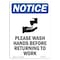 Signmission OSHA Sign, Please Wash Hands Before, 14in X 10in Alum, 10" W, 14" L, Portrait, OS-NS-A-1014-V-17645 OS-NS-A-1014-V-17645 - alternate 1